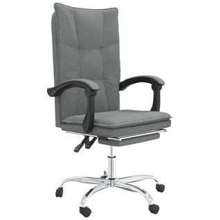 Fauteuil Inclinable De Bureau Gris Foncé Tissu