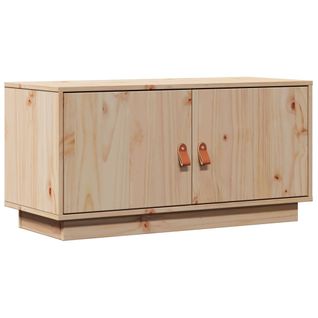 Meuble TV 80x34x40 Cm Bois De Pin Massif