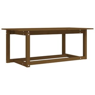 Table Basse Marron Miel 110x55x45 Cm Bois Massif De Pin
