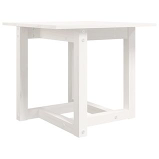 Table Basse Blanc 50x50x45 Cm Bois Massif De Pin