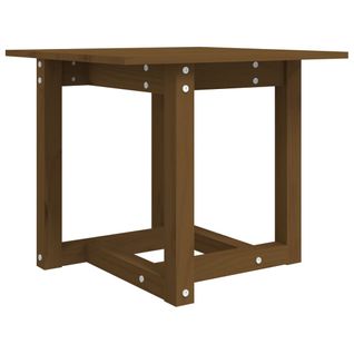 Table Basse Marron Miel 50x50x45 Cm Bois Massif De Pin