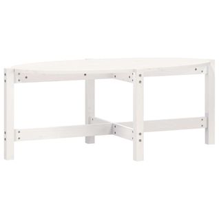 Table Basse Blanc 118x63x45 Cm Bois Massif De Pin