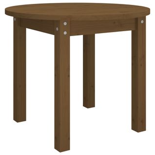 Table Basse Marron Miel Ø 55x45 Cm Bois Massif De Pin