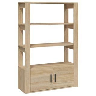 Buffet Chêne Sonoma 80x30x119,5 Cm Bois Contreplaqué