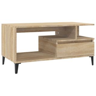 Table Basse Chêne Sonoma 90x49x45 Cm Bois Contreplaqué