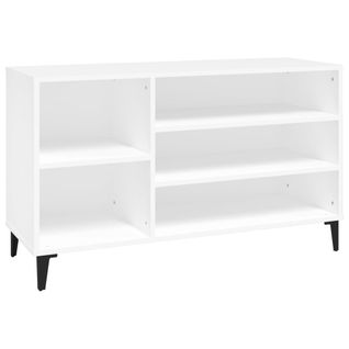 Armoire à Chaussures Blanc 102x36x60 Cm Bois Contreplaqué