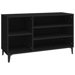 Armoire à Chaussures Noir 102x36x60 Cm Bois Contreplaqué