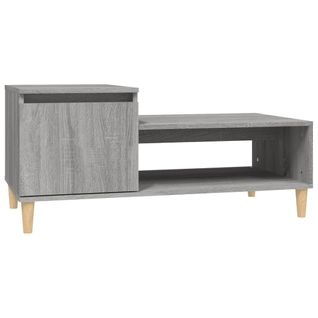Table Basse Sonoma Gris 100x50x45 Cm Bois Contreplaqué