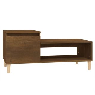 Table Basse Chêne Marron 100x50x45 Cm Bois Contreplaqué