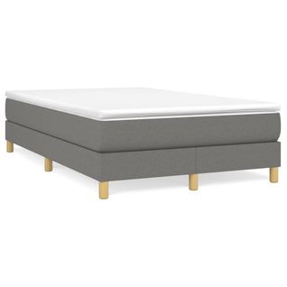 Cadre De Lit Gris Foncé 120x200 Cm Tissu
