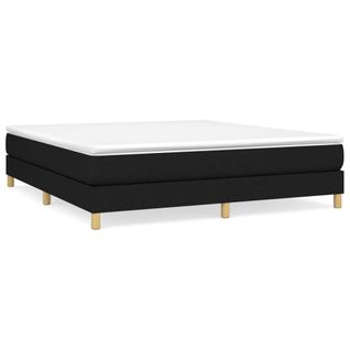 Cadre De Lit Sans Matelas Noir 160x200 Cm Tissu