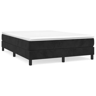 Cadre De Lit Sans Matelas Noir 140x190 Cm Velours