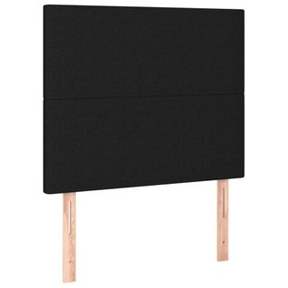Têtes De Lit 2 PCs Noir 100x5x78/88 Cm Tissu