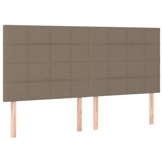 Têtes De Lit 4 PCs Taupe 80x5x78/88 Cm Tissu