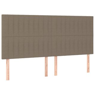 Têtes De Lit 4 PCs Taupe 100x5x78/88 Cm Tissu