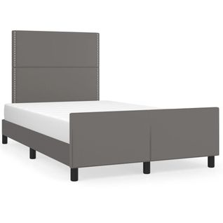 Cadre De Lit Sans Matelas Gris 120x200 Cm Similicuir