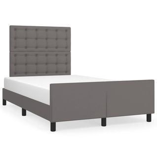Cadre De Lit Sans Matelas Gris 120x200 Cm Similicuir