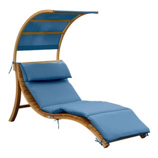 Chaise Longue De Jardin Salina En Bois   Lit De Jardin Avec Toit Et Coussin Pour Le Jardin
