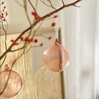 Boule Ø 8 cm DIANE Nacré / Rose