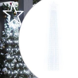 Guirlande De Sapin De Noël 320 LED Blanc Froid 375 Cm