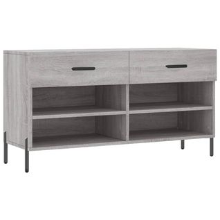Banc à Chaussures Sonoma Gris 102x35x55 Cm Bois Contreplaqué