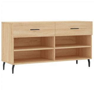Banc à Chaussures Chêne Sonoma 102x35x55 Cm Bois Contreplaqué