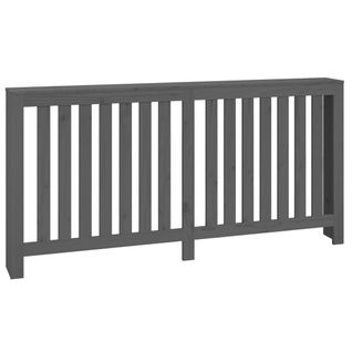 Cache-radiateur Gris 169x19x84 Cm Bois Massif De Pin