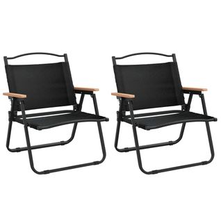 Chaises De Camping 2 Pièces Noir 54x43x59 Cm Tissu Oxford