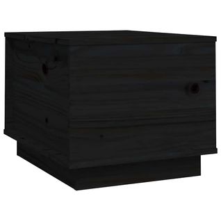 Table Basse Noir 40x50x35 Cm Bois Massif De Pin