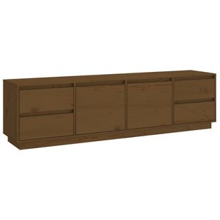 Meuble TV Marron Miel 176x37x47,5 Cm Bois De Pin Massif