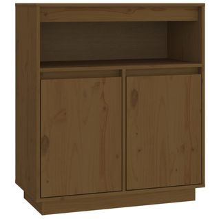 Buffet Marron Miel 70x34x80 Cm Bois Massif De Pin