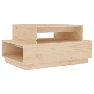 Table Basse 80x55x40,5 Cm Bois Massif De Pin