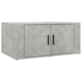 Table Basse Gris Béton 80x50x36 Cm Bois Contreplaqué