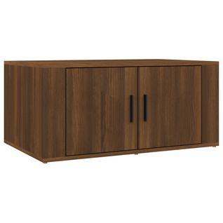 Table Basse Chêne Marron 80x50x36 Cm Bois Contreplaqué