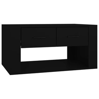 Table Basse Noir 80x50x40 Cm Bois D'ingénierie