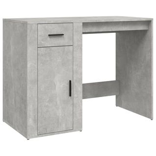 Bureau Gris Béton 100x49x75 Cm Bois Contreplaqué