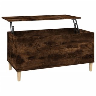 Table Basse Chêne Fumé 90x44,5x45 Cm Bois Contreplaqué