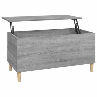 Table Basse Sonoma Gris 90x44,5x45 Cm Bois Contreplaqué