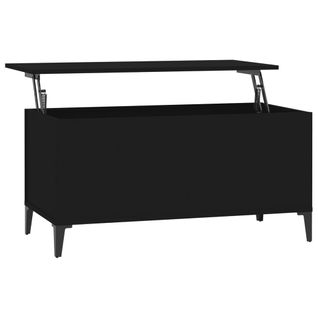 Table Basse Noir 90x44,5x45 Cm Bois Contreplaqué