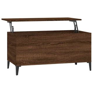 Table Basse Chêne Marron 90x44,5x45 Cm Bois Contreplaqué