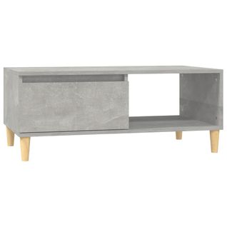 Table Basse Gris Béton 90x50x36,5 Cm Bois Contreplaqué