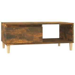 Table Basse Chêne Fumé 90x50x36,5 Cm Bois Contreplaqué