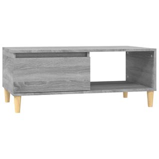 Table Basse Sonoma Gris 90x50x36,5 Cm Bois Contreplaqué