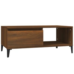 Table Basse Chêne Marron 90x50x36,5 Cm Bois Contreplaqué