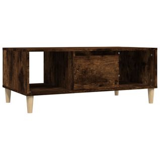 Table Basse Chêne Fumé 90x50x36,5 Cm Bois Contreplaqué