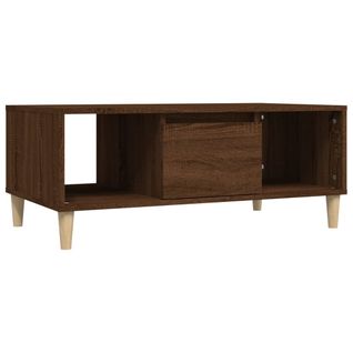 Table Basse Chêne Marron 90x50x36,5 Cm Bois Contreplaqué