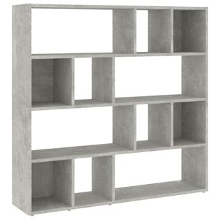 Bibliothèque/séparateur De Pièce Gris Béton 105x24x102 Cm