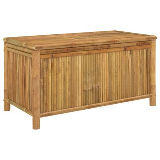 Boîte De Rangement De Jardin 110x52x55 Cm Bambou Coffre De Stockage Organisateur Terrasse