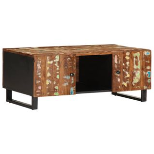 Table Basse 100x54x40 Cm Bois De Récupération Et D'ingénierie