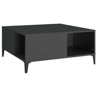 Table Basse Noir 80x80x36,5 Cm Bois Contreplaqué